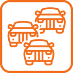 Icon of three cars for CRI - Tailored Insurance Solutions for Rental Businesses.